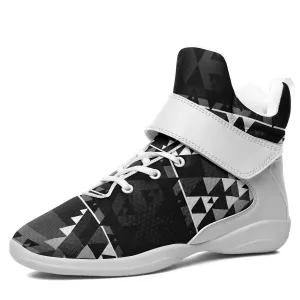 Writing on Stone Black and White Kid's Ipottaa Basketball / Sport High Top Shoes