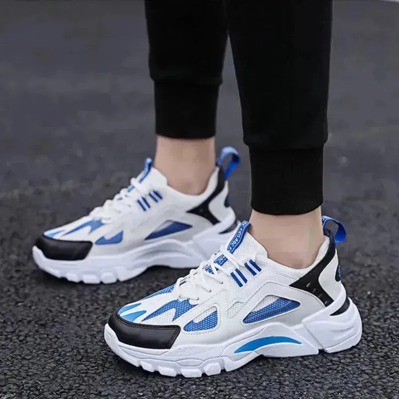 Y2K Fashion Outfit White Sneakers Men Non Slip Walking Running Shoes Sports