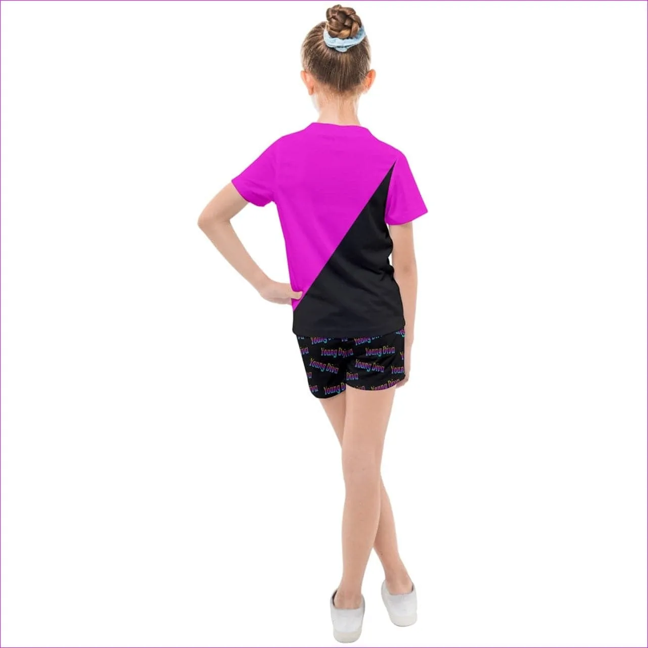 Young Diva Kids Mesh Tee and Shorts Set