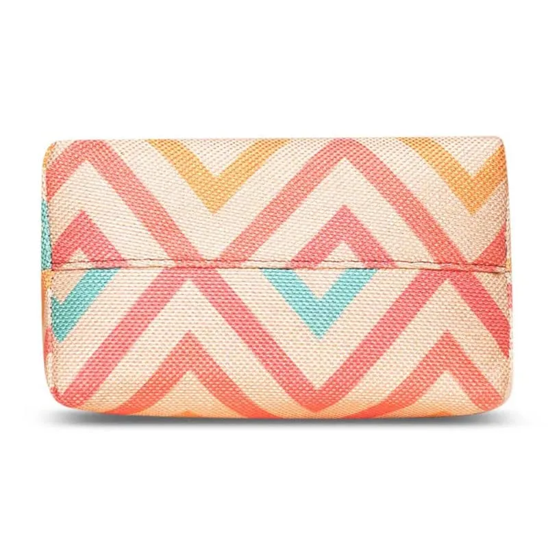 ZOUK WavBeach Wave Pattern Women's Hand Crafted Multicolor Flap Sling Bag